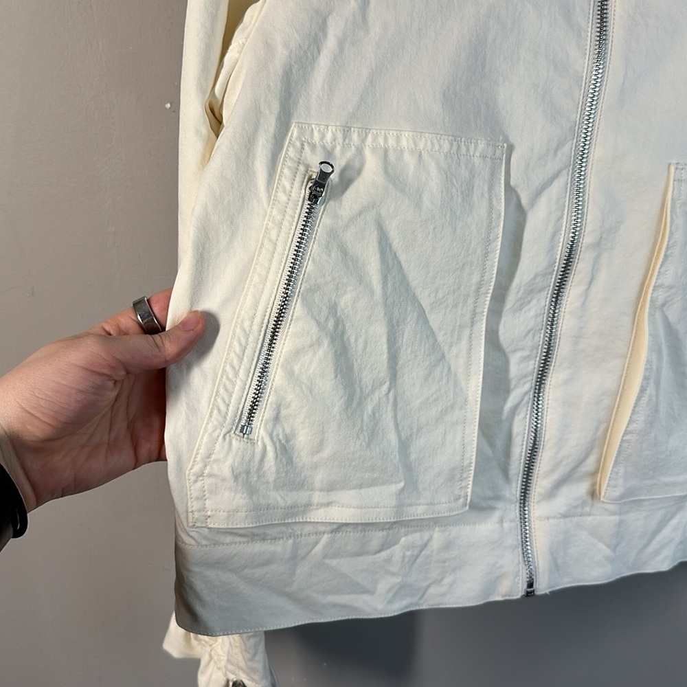 NWT Calia Womens Twill Cargo Jacket Ivory Size XS Mock Neck Athleisure Gym Zip - Picture 10 of 16